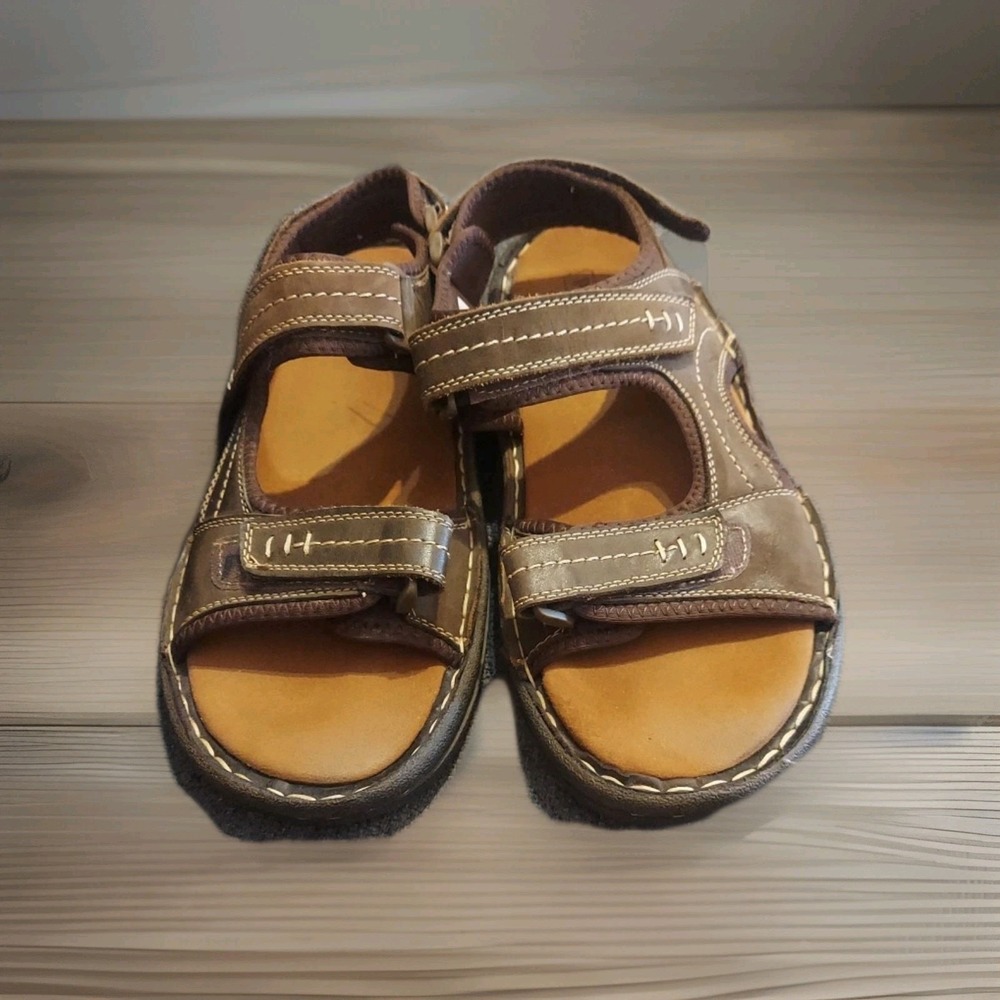Propet Jordy Men's Sandal,‎ Coffee Bean, Size 12 M(D) Leather Upper Summer Shoes